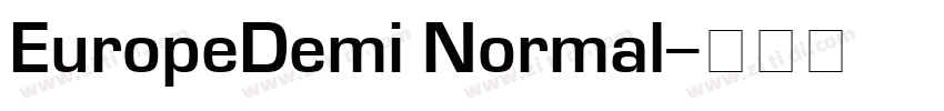 EuropeDemi Normal字体转换